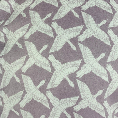 TED BAKER Size M White Lilac Birds Cotton Long Sleeve Shirt
