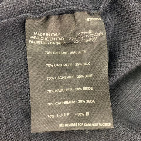 PRADA Size 4 Black Cashmere Silk V-Neck Cardigan