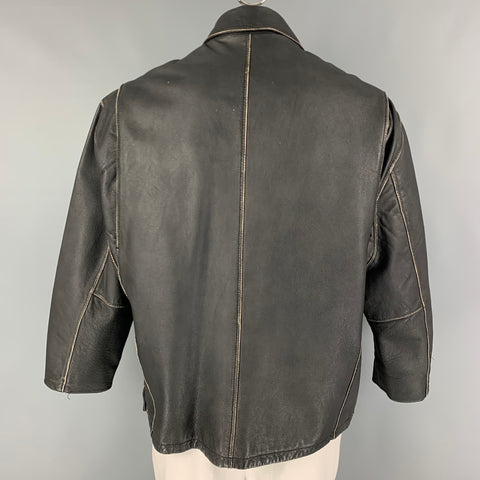 CALVIN KLEIN Size L Black Charcoal Zip Up Jacket