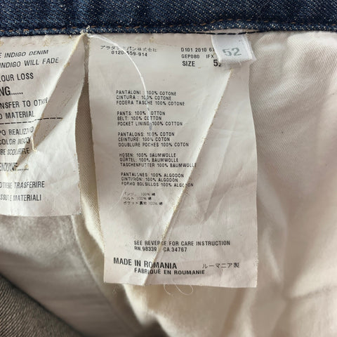 PRADA Size 36 Blue Denim Wide-Leg Jeans