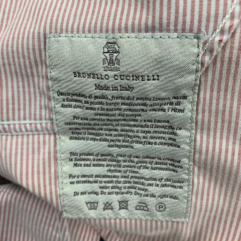 BRUNELLO CUCINELLI Size 34 Blue Washed Cotton Button Fly Jeans