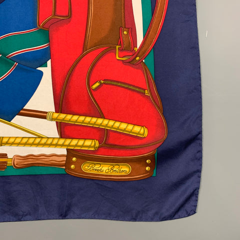 BROOKS BROTHERS Multi-Color Golf Silk Scarf