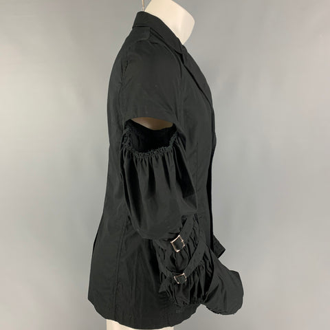 COMME des GARCONS HOMME PLUS Size M Black Cotton Cut Out Sleeves Jacket