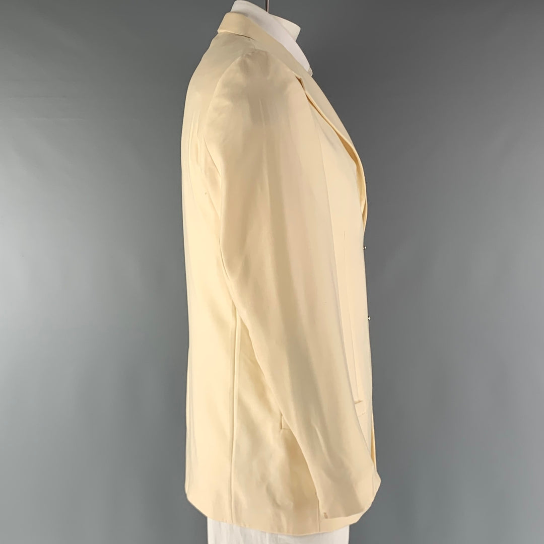 GIANNI VERSACE Chest Size 42 Cream Single breasted Jacket