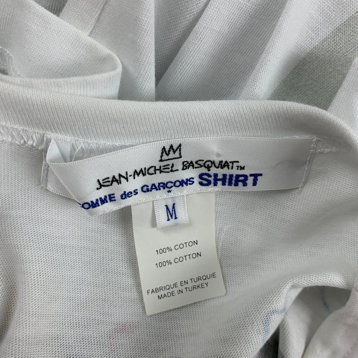 CAMISA COMME des GARCONS x JEAN-MICHEL BASQUIAT Talla M Camiseta de algodón gráfica blanca negra