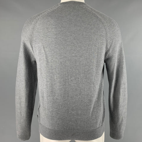 TED BAKER Size M Grey Polyester Blend Crew Neck Pullover