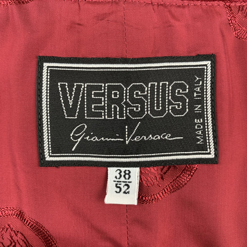 VERSUS by GIANNI VERSACE Size 42 Burgundy Cotton Velvet Vest
