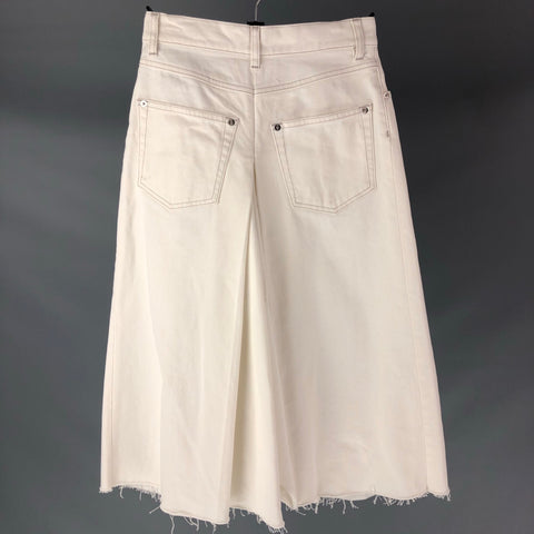 MAISON MARGIELA Size XS Off White Denim Casual Pant-Skirt