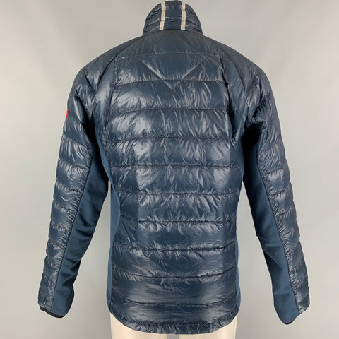 CANADA GOOSE Size L Dark Blue Quilted Nylon Polyester Jacket