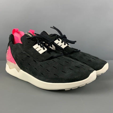 ADIDAS ZX8000 BLUE BOOST Size 10.5 Black Pink Color Block Mixed Materials Sneakers