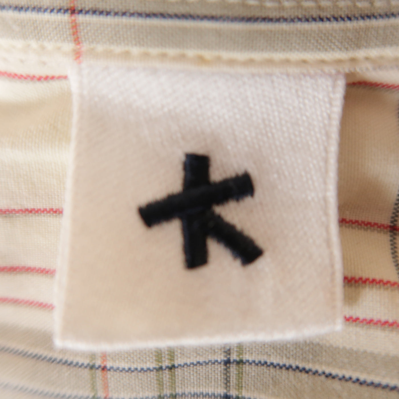 ADAM KIMMEL Size L Cream Plaid Cotton Button Up Long Sleeve Shirt