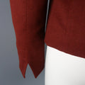 AKRIS Size 10 Burgundy Double Breasted Collared Wool / Angora Jacket AKRIS