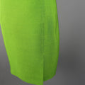 AKRIS Size 8 Green Silk Canvas High Neck Pleated Back Cocktail Dress AKRIS