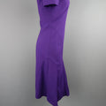 AKRIS Size 8 Purple Jersey Short Sleeve Dress AKRIS