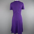 AKRIS Size 8 Purple Jersey Short Sleeve Dress AKRIS