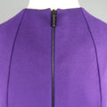 AKRIS Size 8 Purple Jersey Short Sleeve Dress AKRIS