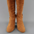 ALBERTA FERRETTI Size 9 Tan Suede Thigh High Boots ALBERTA FERRETTI
