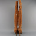 ALBERTA FERRETTI Size 9 Tan Suede Thigh High Boots ALBERTA FERRETTI