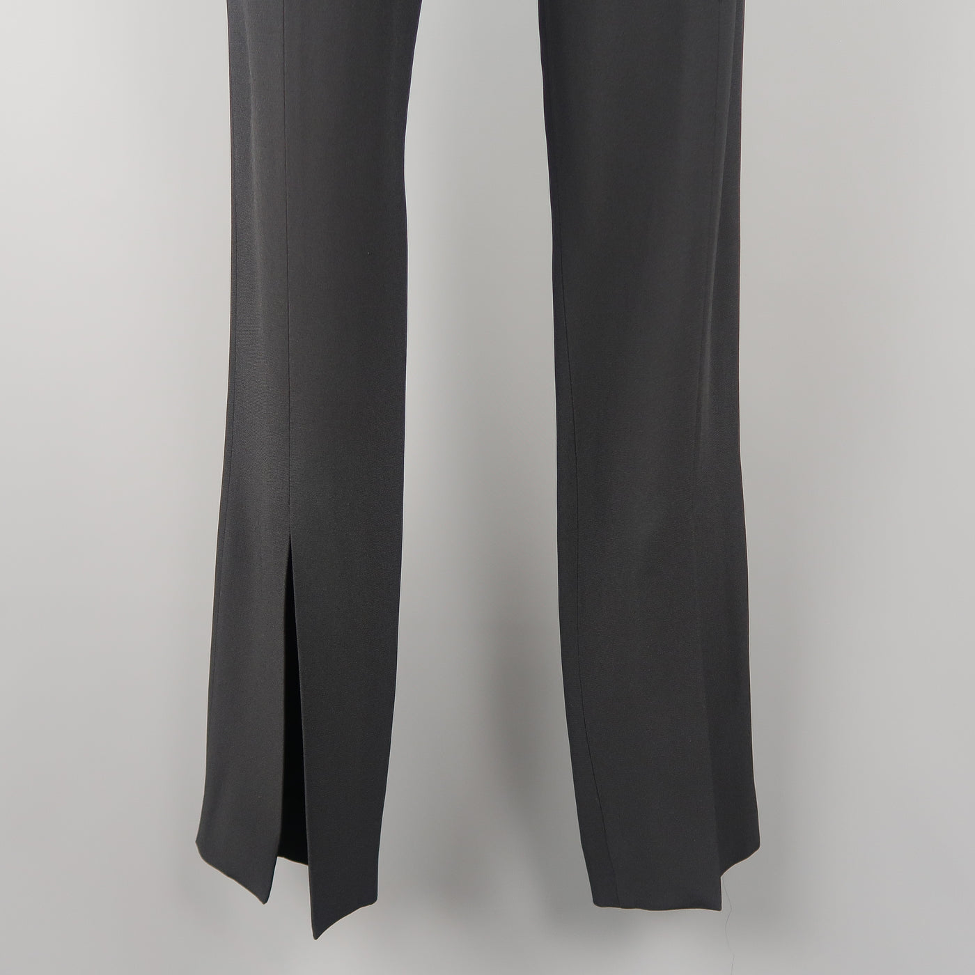 ALEXANDER MCQUEEN Size 2 Black Acetate Blend  Dress Pants
