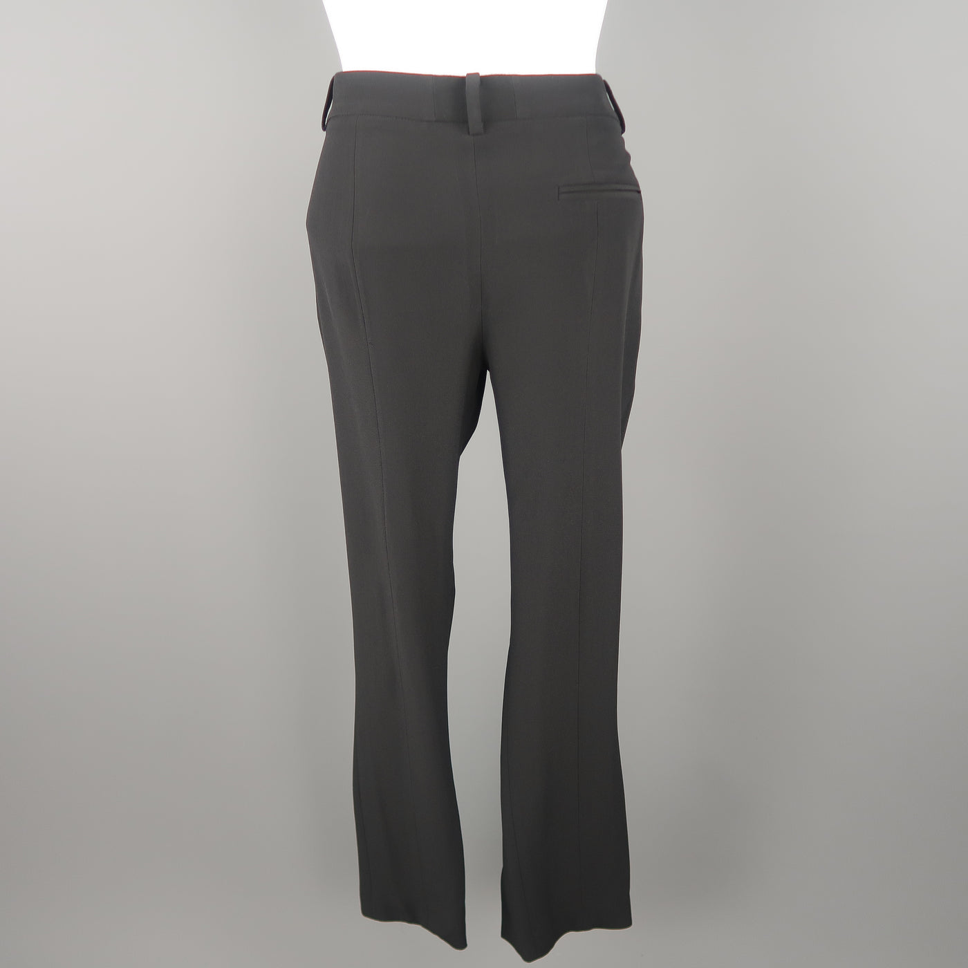 ALEXANDER MCQUEEN Size 2 Black Acetate Blend  Dress Pants