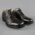 ALEXANDER MCQUEEN Size 8 Black Perforated Leather Lace Up Shoe ALEXANDER MCQUEEN