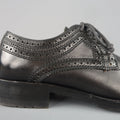 ALEXANDER MCQUEEN Size 8 Black Perforated Leather Lace Up Shoe ALEXANDER MCQUEEN