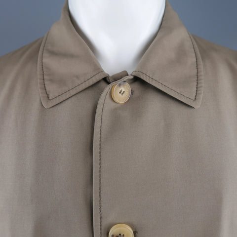ALLEGRI 40 Dark Khaki Light Weight Wool Blend Car Coat ALLEGRI