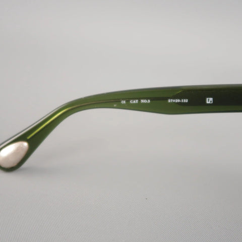 ANN DEMEULEMEESTER Clear Green D Frame Sunglasses ANN DEMEULEMEESTER