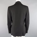 ANN DEMEULEMEESTER Size 6 Black Wool Raw Trim Peak Lapel Blazer ANN DEMEULEMEESTER