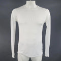 ANN DEMEULEMEESTER Size XS White Sheer Cotton Long Sleeve 'Heaven' T-shirt ANN DEMEULEMEESTER