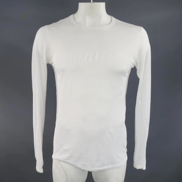 ANN DEMEULEMEESTER Size XS White Sheer Cotton Long Sleeve 'Heaven