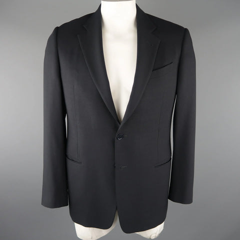 ARMANI COLLEZIONI 42 Regular Navy Solid Wool Blazer / Sport Coat ARMANI COLLEZIONI