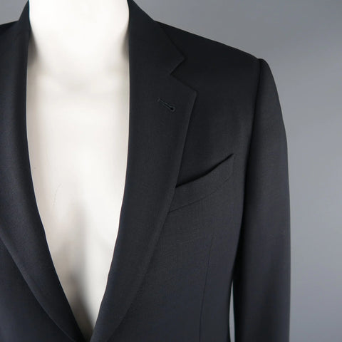 ARMANI COLLEZIONI 42 Regular Navy Solid Wool Blazer / Sport Coat ARMANI COLLEZIONI