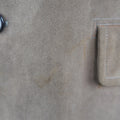 ARMANI COLLEZIONI 46 Taupe Microsuede Pointed Lapel Coat ARMANI COLLEZIONI