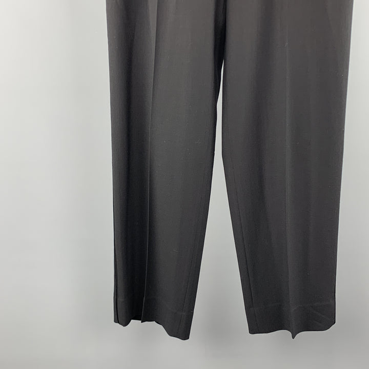 ARMANI COLLEZIONI Size 34 x 32 Black Solid Wool Tuxedo Dress Pants