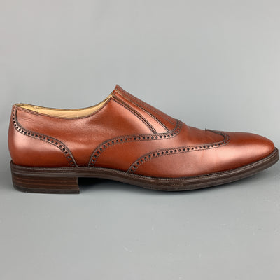 ARTHUR BEREN for GRAVATI Size 11 Brown Perforated Leather Wingtip Loafers