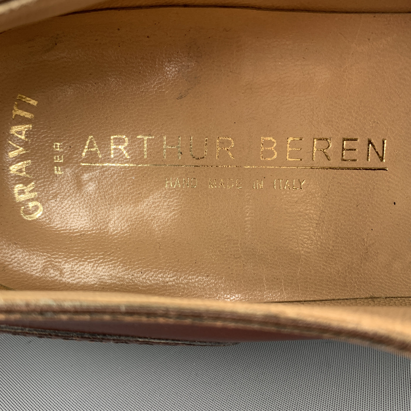 ARTHUR BEREN for GRAVATI Size 11 Brown Perforated Leather Wingtip Loafers