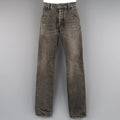 ATTACHMENT Size 32 Charcoal Distressed Washed Denim Diagonal Seam Jeans ATTACHMENT