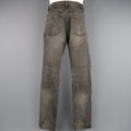 ATTACHMENT Size 32 Charcoal Distressed Washed Denim Diagonal Seam Jeans ATTACHMENT