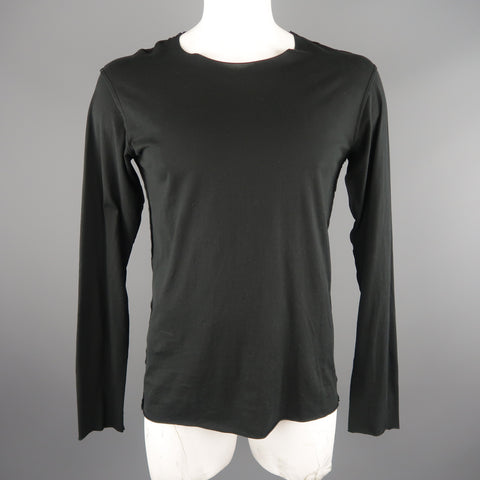 ATTACHMENT Size L Black Cotton Long Sleeve T-Shirt