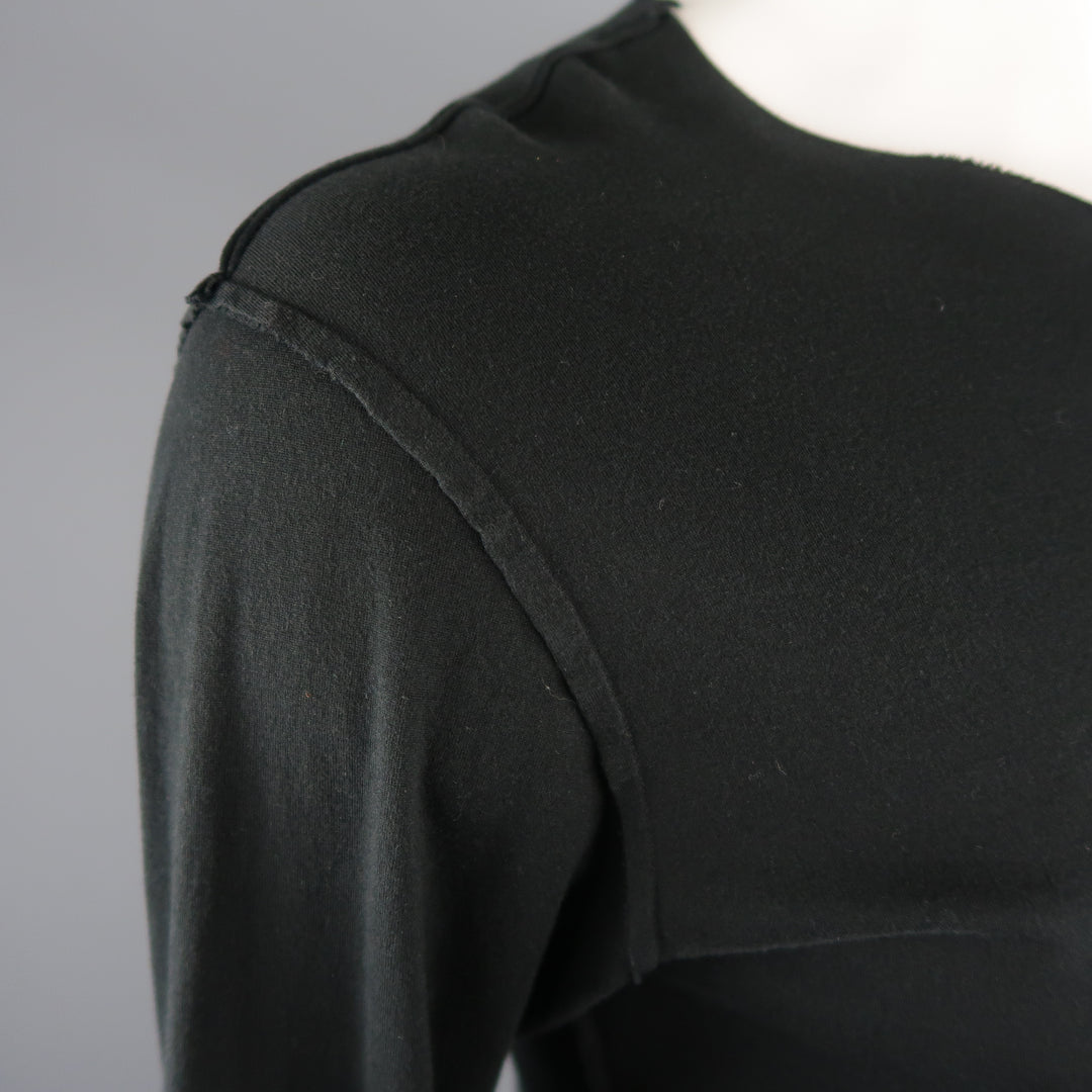 ATTACHMENT Size L Black Cotton Long Sleeve T-Shirt