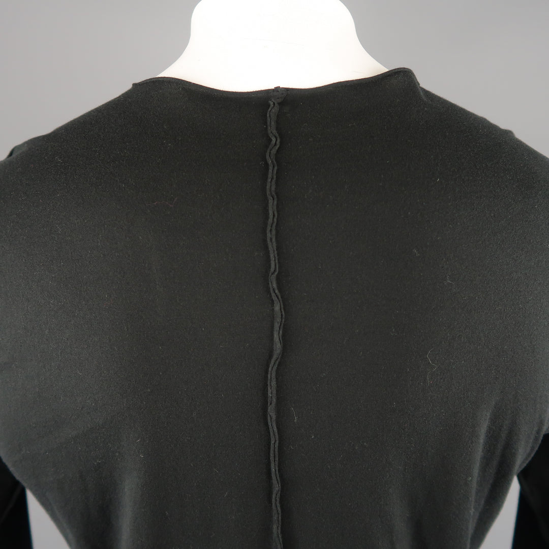 ATTACHMENT Size L Black Cotton Long Sleeve T-Shirt