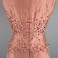 BADGLEY MISCHKA Size 10 Dusty Rose Silk Taffeta Beaded Bodice Evening Gown BADGLEY MISCHKA