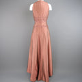 BADGLEY MISCHKA Size 10 Dusty Rose Silk Taffeta Beaded Bodice Evening Gown BADGLEY MISCHKA