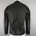 BAJA EAST Size M Black Perforated Ponyhair Leather and Twill Biker Jacket BAJA EAST