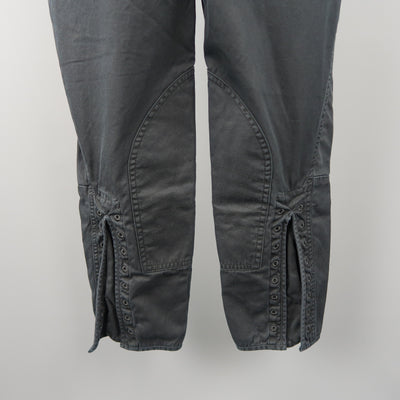 BALENCIAGA Size 6 Black Cotton Casual Pants