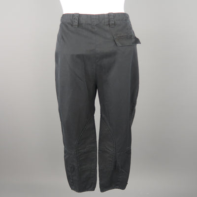 BALENCIAGA Size 6 Black Cotton Casual Pants