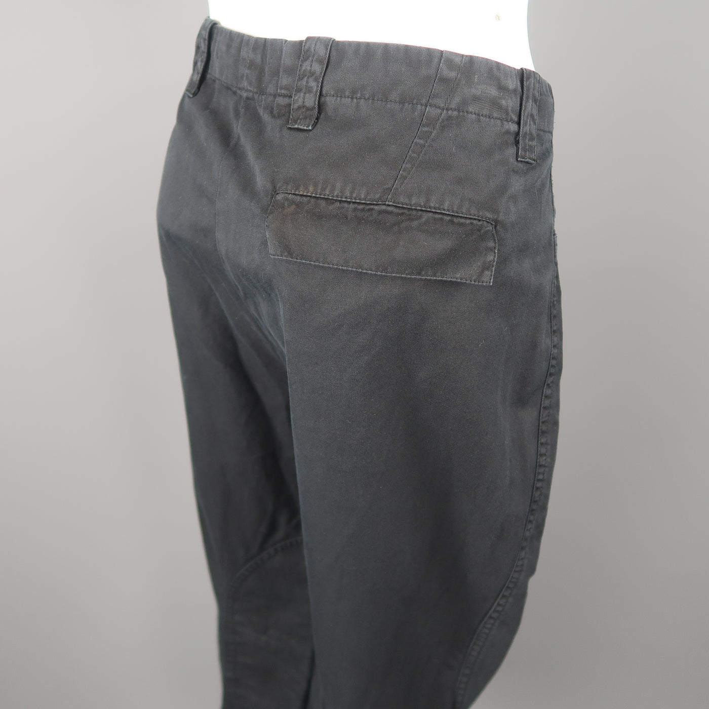 BALENCIAGA Size 6 Black Cotton Casual Pants