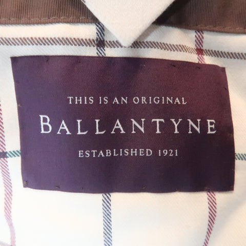 BALLANTYNE Chest Size XS Brown Solid Polyester / Cotton Belted Trenchcoat