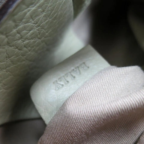BALLY Mint Green Beige Textured Leather Cross Silver Buckle Body Bags BALLY